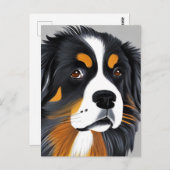 Bernese Mountain Dog Postkarte (Vorne/Hinten)