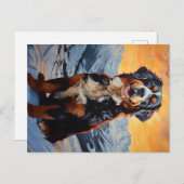 Bernese Mountain Dog Postkarte (Vorne/Hinten)