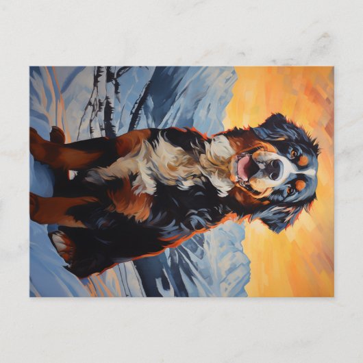 Bernese Mountain Dog Postkarte (Vorderseite)