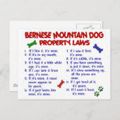 BERNESE MOUNTAIN DOG Property Laws 2 Postkarte (Vorne/Hinten)