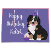 Bernese Mountain Dog Puppy Große Geschenktüte (Vorderseite)