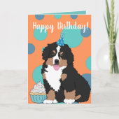 Bernese Mountain Dog Puppy Karte (Vorderseite)