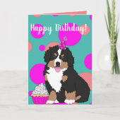 Bernese Mountain Dog Puppy Karte (Vorderseite)