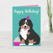 Bernese Mountain Dog Puppy Karte (Vorderseite)