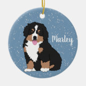 Bernese Mountain Dog Puppy Keramik Ornament (Vorne)