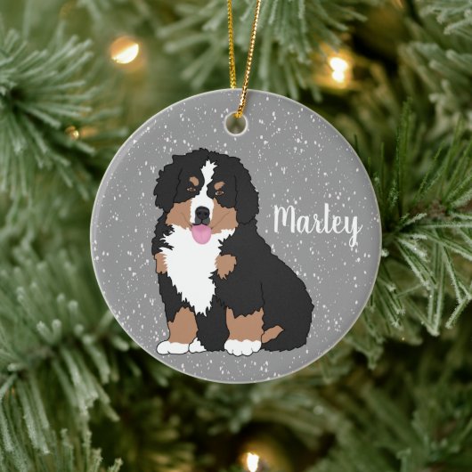 Bernese Mountain Dog Puppy Keramik Ornament (Baum)
