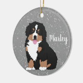 Bernese Mountain Dog Puppy Keramik Ornament (Links)