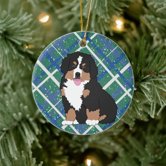 Bernese Mountain Dog Puppy Keramik Ornament (Baum)