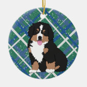 Bernese Mountain Dog Puppy Keramik Ornament (Vorne)