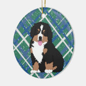 Bernese Mountain Dog Puppy Keramik Ornament (Links)