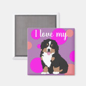 Bernese Mountain Dog Puppy Magnet (Vorderseite/Rückseite)