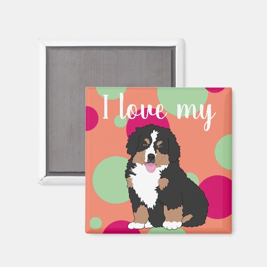 Bernese Mountain Dog Puppy Magnet (Vorderseite/Rückseite)