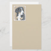 Bernese Mountain Dog Puppy Painting - Original Art Briefpapier (Vorne/Hinten)