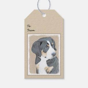 Bernese Mountain Dog Puppy Painting - Original Art Geschenkanhänger