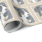 Bernese Mountain Dog Puppy Painting - Original Art Geschenkpapier (Rolleneckpunkt)