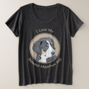 Bernese Mountain Dog Puppy Painting - Original Art Große Größe T-Shirt