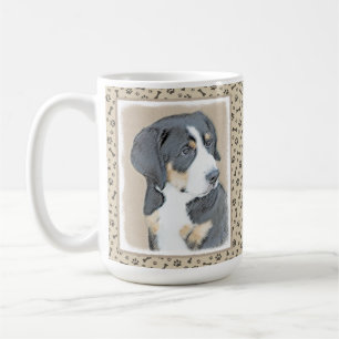 Bernese Mountain Dog Puppy Painting - Original Art Kaffeetasse