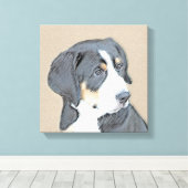 Bernese Mountain Dog Puppy Painting - Original Art Leinwanddruck (Insitu (Holzboden))