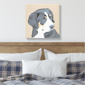 Bernese Mountain Dog Puppy Painting - Original Art Leinwanddruck (Insitu (Schlafzimmer))