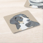 Bernese Mountain Dog Puppy Painting - Original Art Rechteckiger Pappuntersetzer (angewinkelt)