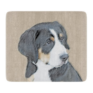 Bernese Mountain Dog Puppy Painting - Original Art Schneidebrett
