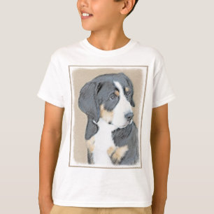 Bernese Mountain Dog Puppy Painting - Original Art T-Shirt