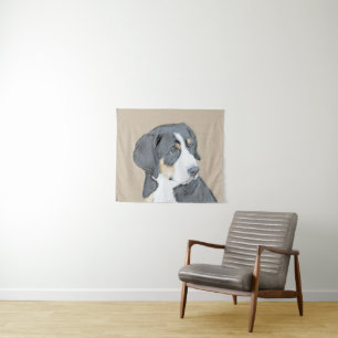 Bernese Mountain Dog Puppy Painting - Original Art Wandteppich