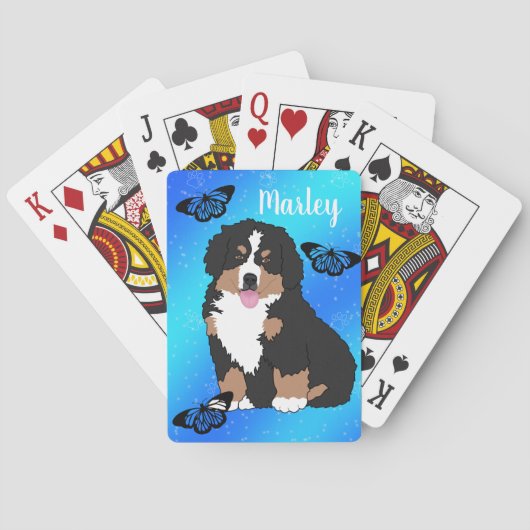 Bernese Mountain Dog Puppy Playing Cards Spielkarten (Rückseite)