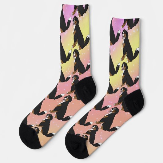 Bernese Mountain Dog Puppy Socken (Linkes Detail)