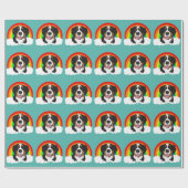 Bernese Mountain Dog Rainbow Geschenkpapier (Flach)