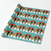 Bernese Mountain Dog Rainbow Geschenkpapier (Ungerollt)