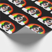 Bernese Mountain Dog Rainbow Geschenkpapier (Ecke)