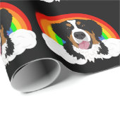 Bernese Mountain Dog Rainbow Geschenkpapier (Rolleneckpunkt)