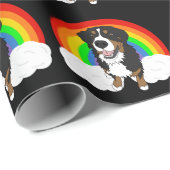 Bernese Mountain Dog Rainbow  Geschenkpapier (Rolleneckpunkt)