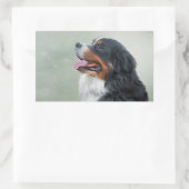 Bernese Mountain Dog Rechteckiger Aufkleber (Tasche)