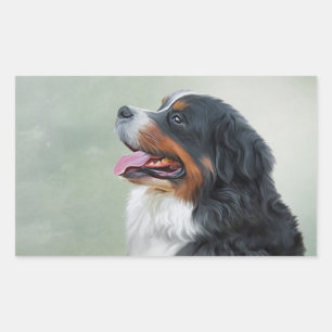 Bernese Mountain Dog Rechteckiger Aufkleber