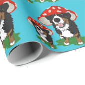 Bernese Mountain Dog Red Mushroom Cap Geschenkpapier (Rolleneckpunkt)