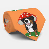 Bernese Mountain Dog Red Mushroom Cap Krawatte (Gerollt)