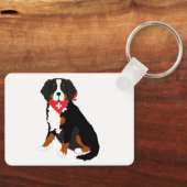 Bernese Mountain Dog Red Swiss Cross Schlüsselanhänger (Vorderseite)