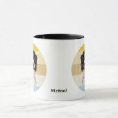 Bernese Mountain Dog Retro Sunset Tasse (Zentrum)