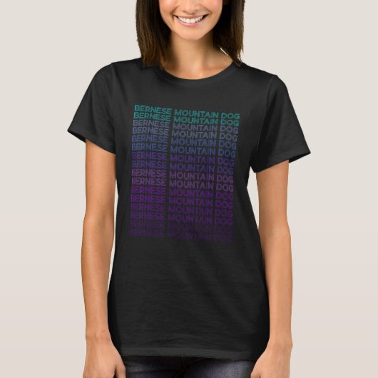 Bernese Mountain Dog Retro T-Shirt (Vorderseite)