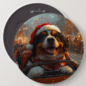 Bernese Mountain Dog Roller Untersetzer Weihnachte Button (Vorne & Hinten)