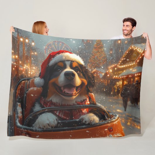 Bernese Mountain Dog Roller Untersetzer Weihnachte Fleecedecke (Beispiel)