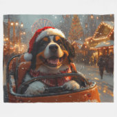 Bernese Mountain Dog Roller Untersetzer Weihnachte Fleecedecke (Vorderseite (Horizontal))