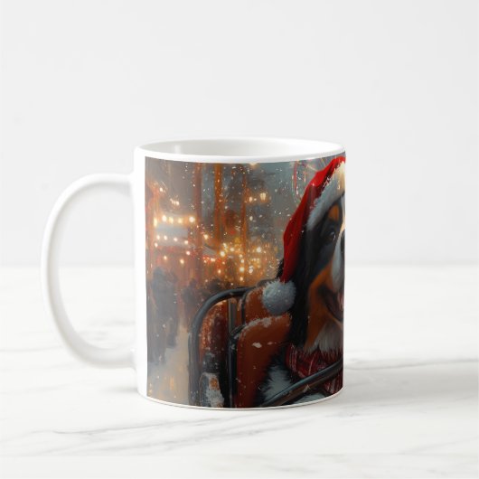 Bernese Mountain Dog Roller Untersetzer Weihnachte Kaffeetasse (Links)