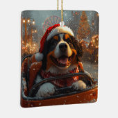 Bernese Mountain Dog Roller Untersetzer Weihnachte Keramikornament (Rechts)
