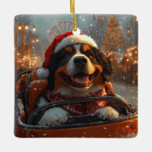 Bernese Mountain Dog Roller Untersetzer Weihnachte Keramikornament