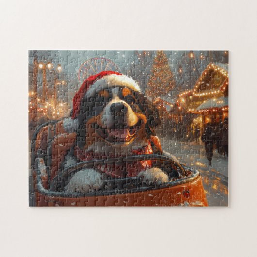 Bernese Mountain Dog Roller Untersetzer Weihnachte Puzzle (Horizontal)