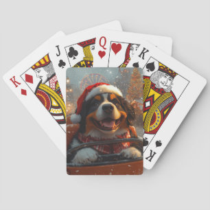 Bernese Mountain Dog Roller Untersetzer Weihnachte Spielkarten