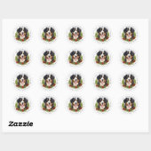 Bernese Mountain Dog Round Stickers (Blatt)
